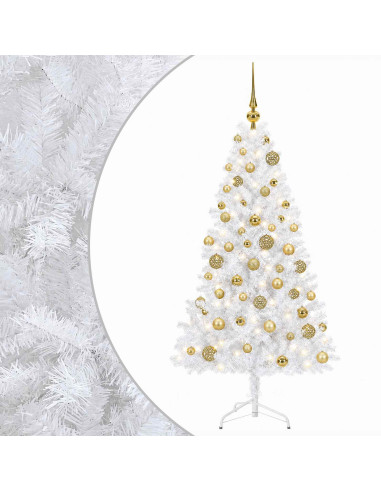Albero di Natale artificiale con palline 240 cm 300 LED