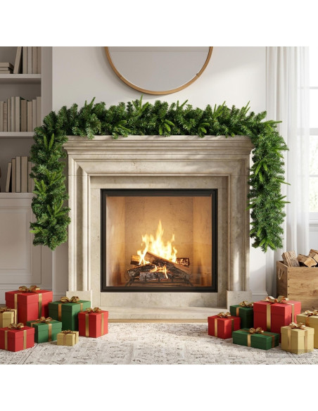 Ghirlanda di Natale Verde 270 cm PVC e PE