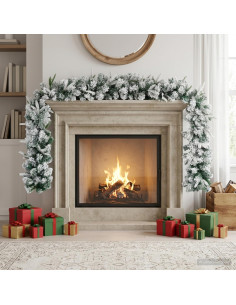 Ghirlanda di Natale Bianco 270 cm PVC e PE