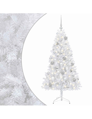 Albero di Natale artificiale con palline 240 cm 300 LED