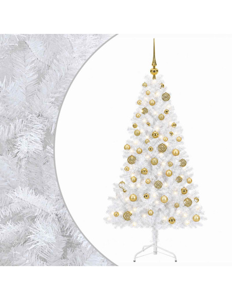 Albero di Natale artificiale con palline 210 cm 300 LED