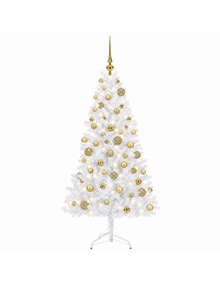 Albero di Natale artificiale con palline 210 cm 300 LED