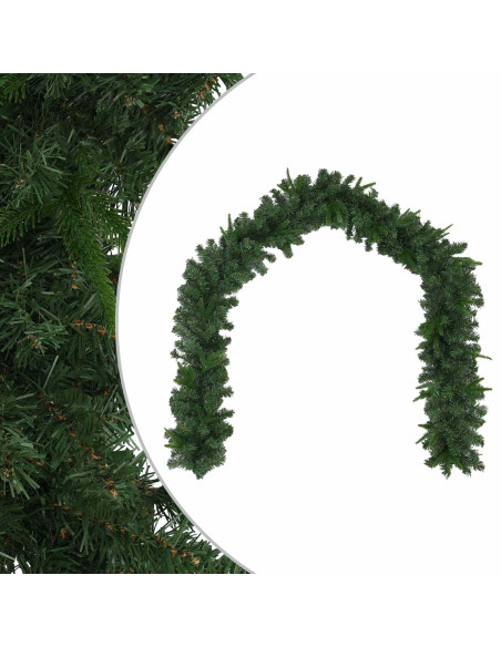 Ghirlanda di Natale Verde 270 cm PVC e PE