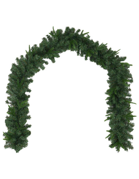 Ghirlanda di Natale Verde 270 cm PVC e PE