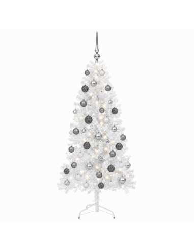 Albero di Natale artificiale con palline 150 cm 150 LED