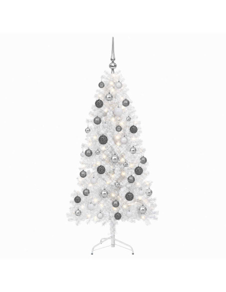 Albero di Natale artificiale con palline 150 cm 150 LED