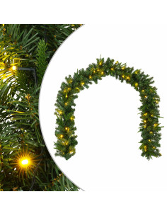 Ghirlanda di Natale Verde 270 cm PVC e PE 50 LED 2
