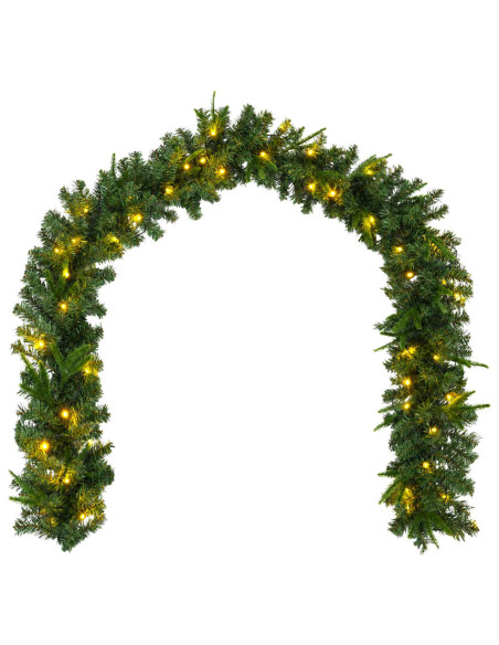 Ghirlanda di Natale Verde 270 cm PVC e PE 50 LED