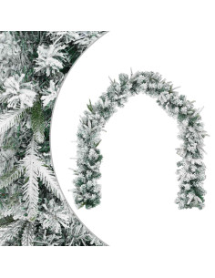 Ghirlanda di Natale Bianco 270 cm PVC e PE 2
