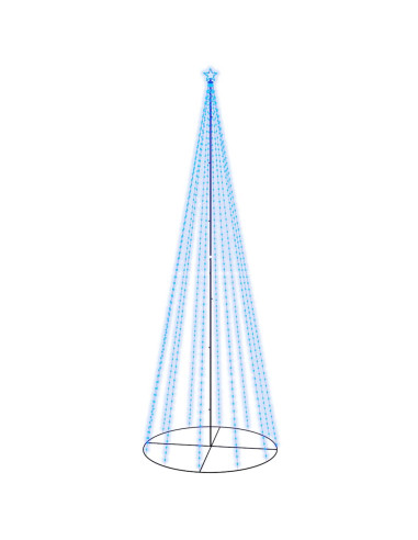 Albero di Natale a Cono Blu 732 LED 160x500 cm