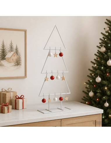Albero di Natale in metallo con supporto KUOPIO 60 cm Acciaio