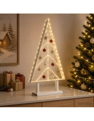 Albero di Natale in metallo con supporto KUOPIO 60 cm Acciaio