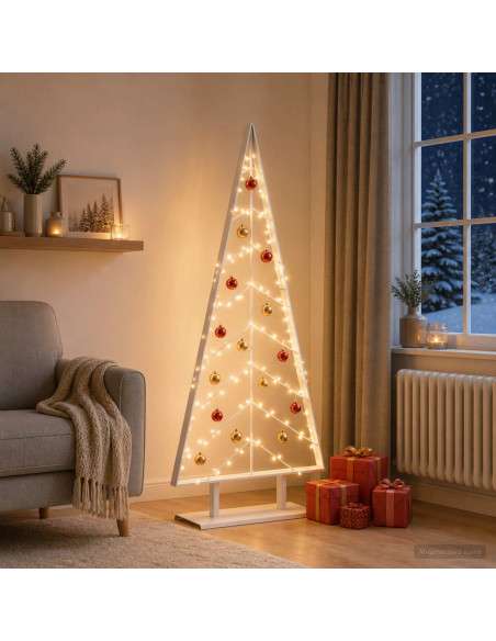 Albero di Natale in metallo con supporto KUOPIO 150 cm Acciaio