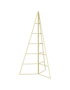 Albero di Natale in metallo KUOPIO 100 cm Acciaio Oro 2