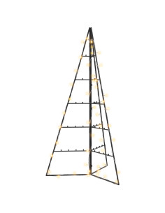 Albero di Natale in metallo KUOPIO 100 cm Bianco caldo Acciaio 2
