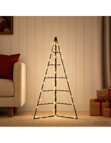 Albero di Natale in metallo KUOPIO 100 cm Bianco caldo Acciaio