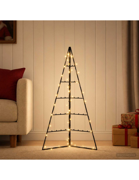Albero di Natale in metallo KUOPIO 100 cm Bianco caldo Acciaio
