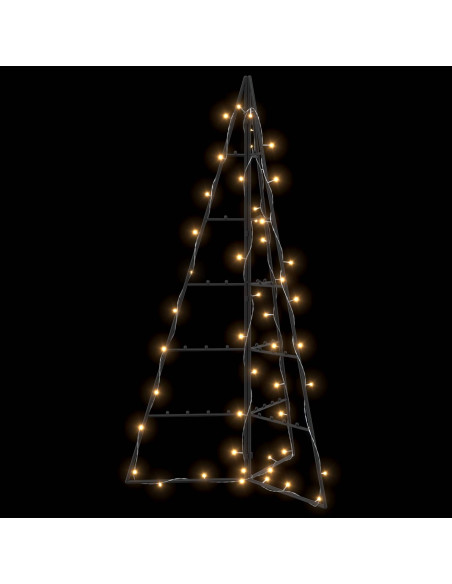 Albero di Natale in metallo KUOPIO 100 cm Bianco caldo Acciaio