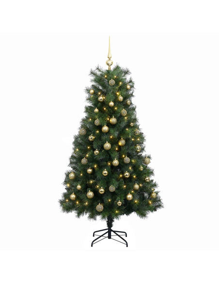 Albero di Natale artificiale con rami snodati e palline 180 cm