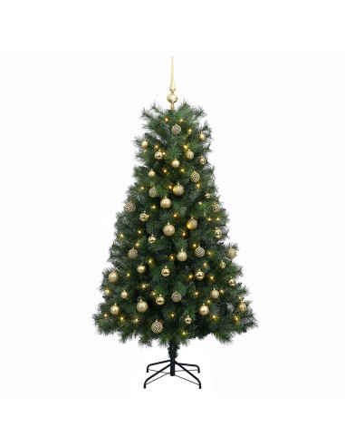 Albero di Natale artificiale con rami snodati e palline 240 cm