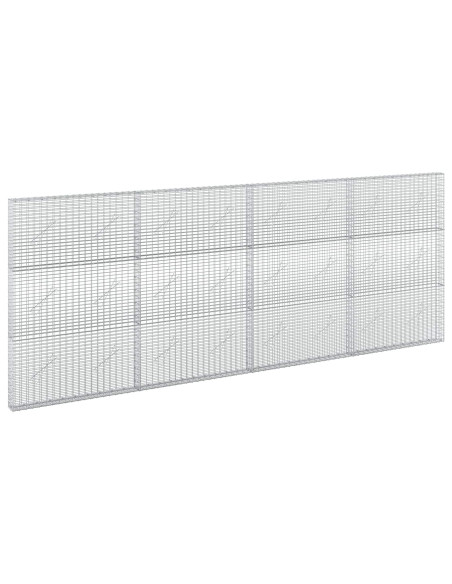 Gabione con Filo da 5 mm e Rete da 5x2,5 cm 400x10x150 cm