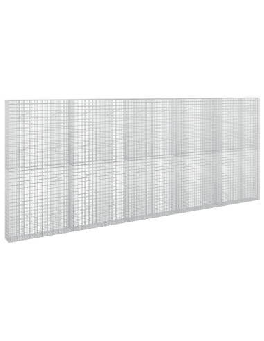 Gabione con Filo da 5 mm e Rete da 5x2,5 cm 500x20x200 cm