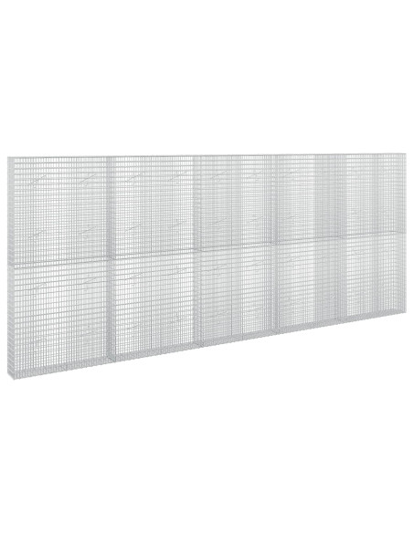 Gabione con Filo da 5 mm e Rete da 5x2,5 cm 500x20x200 cm
