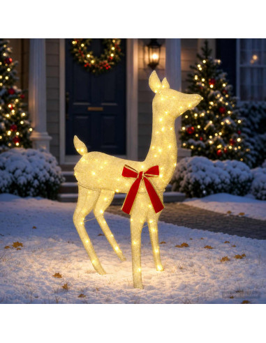 Renna di Natale 3D LOVIISA 110 LED Bianco caldo