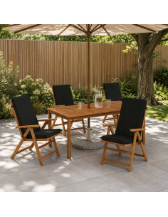 Cuscino per sedia a schienale alto GEMERT 4 pz 100% Poliestere