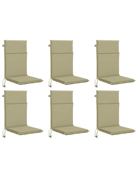 Cuscino per sedia a schienale alto GEMERT 6 pz 100% Poliestere