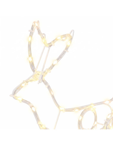 Decorazione natalizia con renna e slitta LOVIISA 240 LED