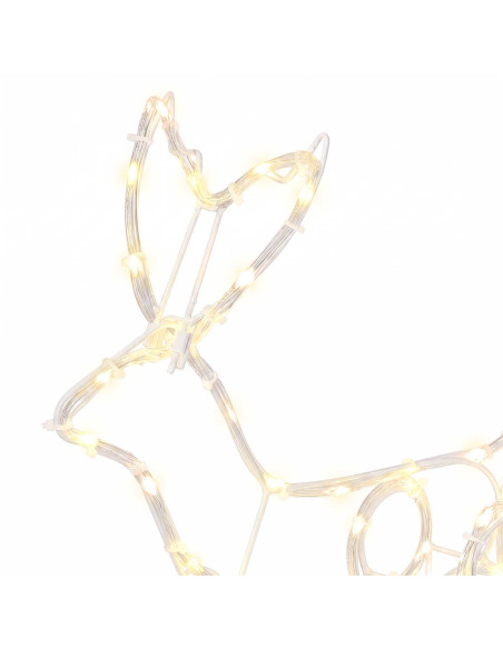 Decorazione natalizia con renna e slitta LOVIISA 240 LED