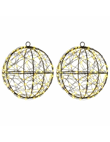 Luce a punta di Natale 2 pz 400 LED Bianco caldo Ø 20 x 22 cm