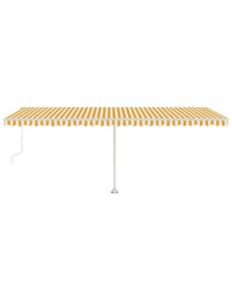 Tenda Automatica con Sensore Vento LED 600x300 cm Gialla Bianca