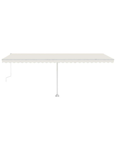Tenda Automatica con Sensore Vento e LED 600x300 cm Crema