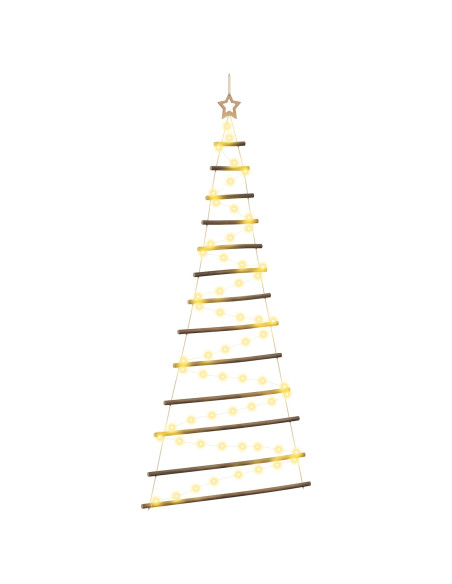 Albero di Natale appeso 180 cm 100 LED Bianco caldo