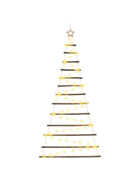 Albero di Natale appeso 180 cm 100 LED Bianco caldo