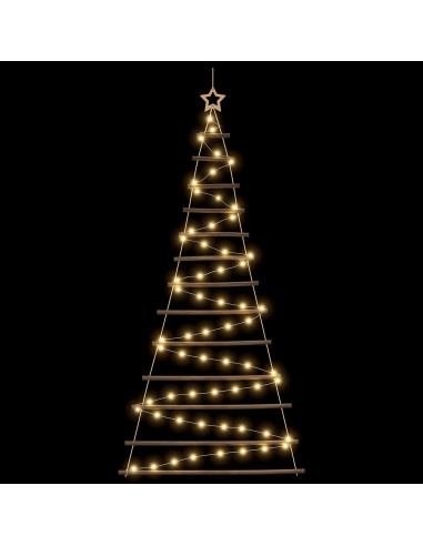 Albero di Natale appeso 180 cm 100 LED Bianco caldo