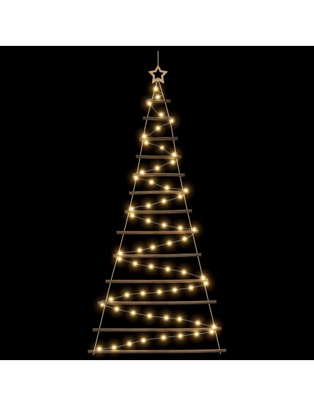 Albero di Natale appeso 180 cm 100 LED Bianco caldo
