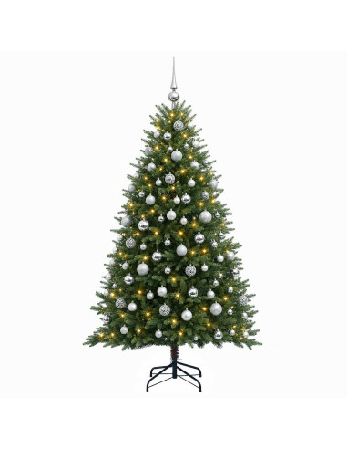 Albero di Natale Artificiale con Palline 240 cm 300 LED