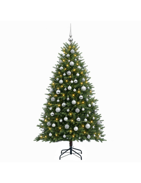 Albero di Natale Artificiale con Palline 240 cm 300 LED