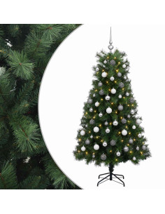 Albero di Natale artificiale con rami snodati e palline 240 cm 2