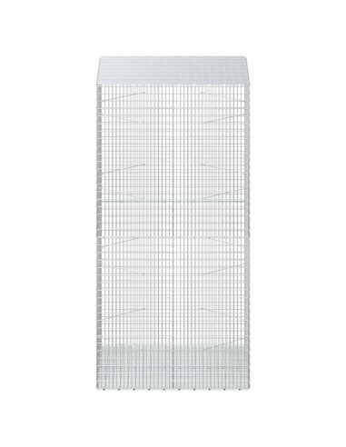 Gabione con Filo da 5 mm e Rete da 5x2,5 cm 100x100x200 cm