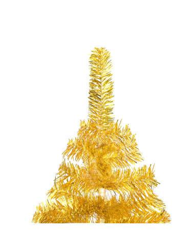 Albero di Natale Preilluminato con Palline Oro 180 cm PET