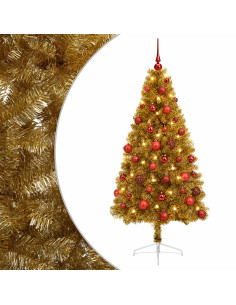 Albero di Natale artificiale con palline 150 cm 150 LED 2