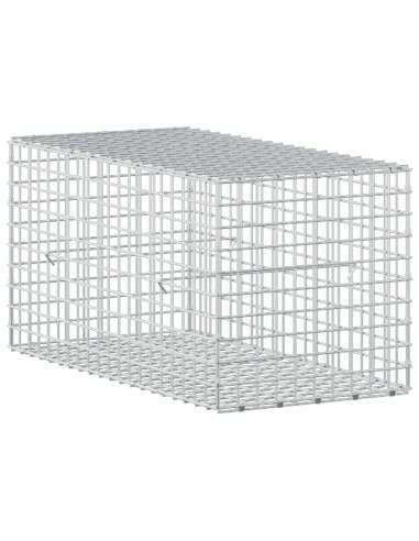 Gabione con filo da 5 mm e rete da 5x5 cm 50x100x50 cm