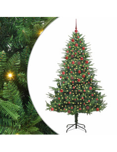 Albero di Natale Artificiale Pre-illuminato con Set di Palline 2