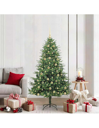 Albero di Natale Artificiale Pre-illuminato con Set di Palline