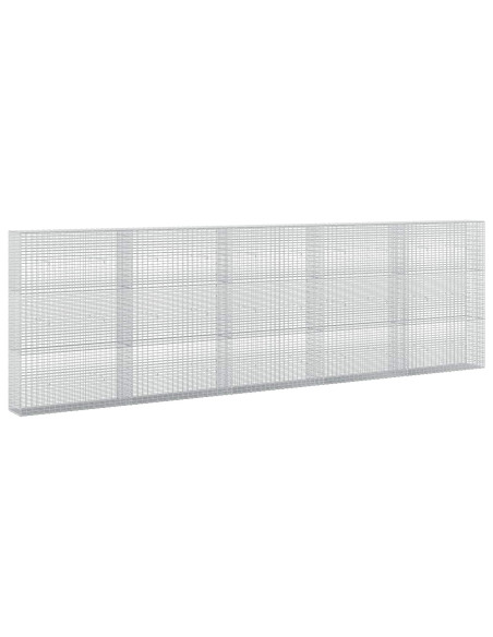 Gabione con Filo da 5 mm e Rete da 5x2,5 cm 500x30x150 cm