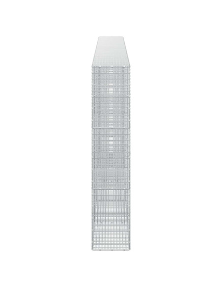 Gabione con Filo da 5 mm e Rete da 5x2,5 cm 500x30x150 cm